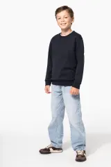 Sudadera reciclada cuello redondo infantil