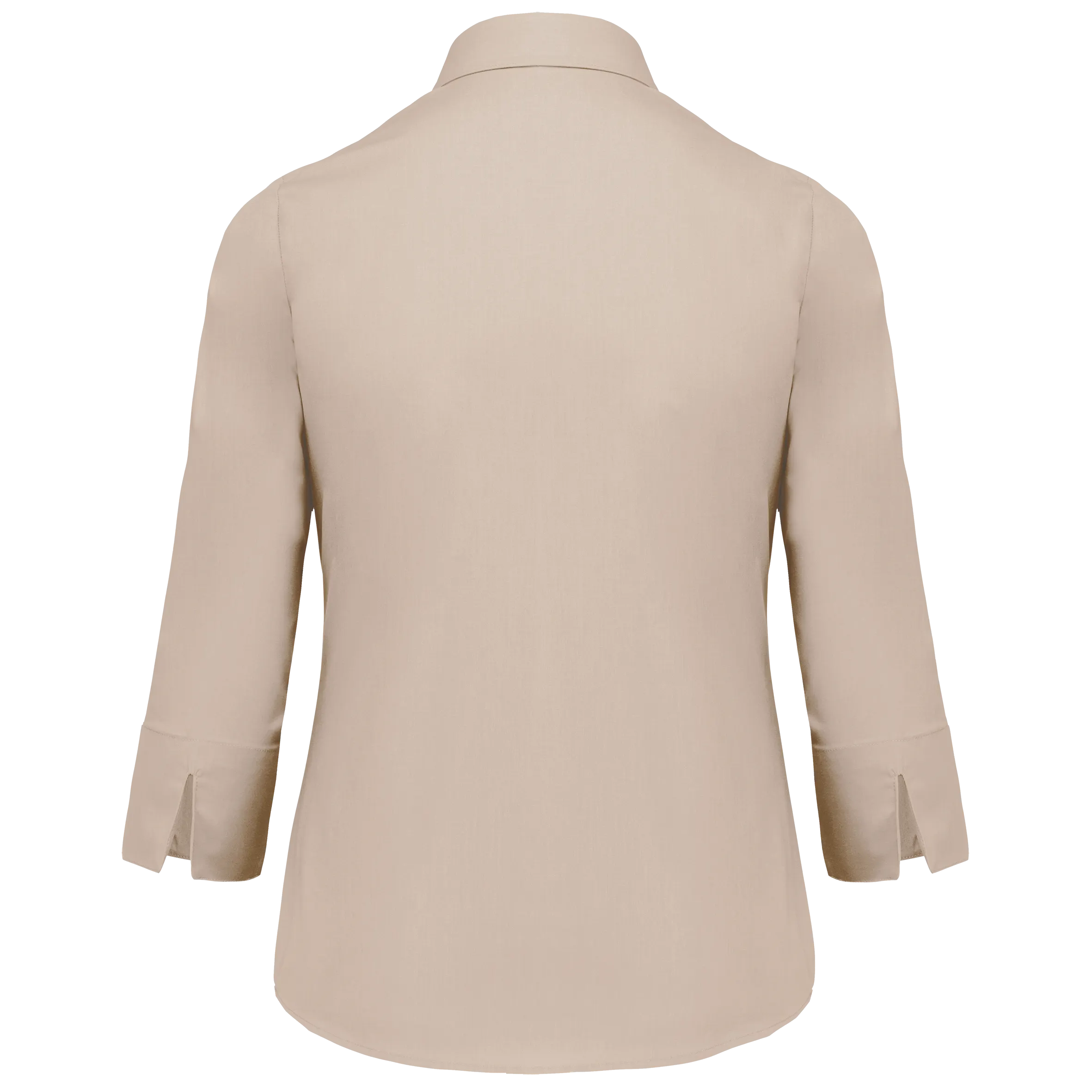 Camisa popelina de polialgodón manga 3/4 de fácil cuidado mujer