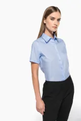 Camisa no-plancha manga corta mujer