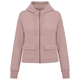Sudadera ecorresponsable con cremallera y capucha French Terry mujer