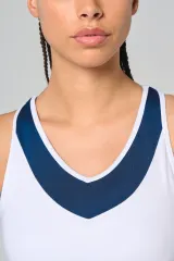 Camiseta pádel sin mangas bicolor mujer