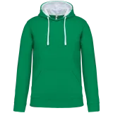 Sudadera capucha contrastada hombre