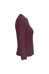 Camiseta manga larga y cuello redondo mujer