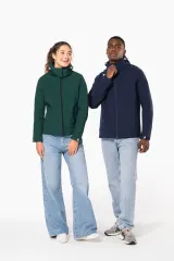 Chaqueta softshell con capucha extraíble mujer