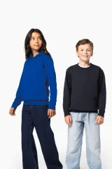 Sudadera reciclada cuello redondo infantil
