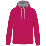 Sudadera capucha contrastada hombre