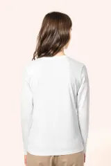 Camiseta Supima® cuello de pico manga larga mujer