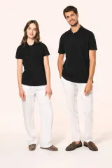 Polo Supima® manga corta mujer