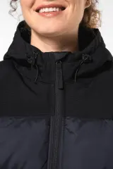 Parka acolchada bicolor con capucha unisex