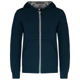Sudadera capucha y cremallera niños
