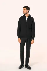 Chaqueta con cremallera y capucha hombre