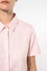 Camisa oxford manga corta mujer