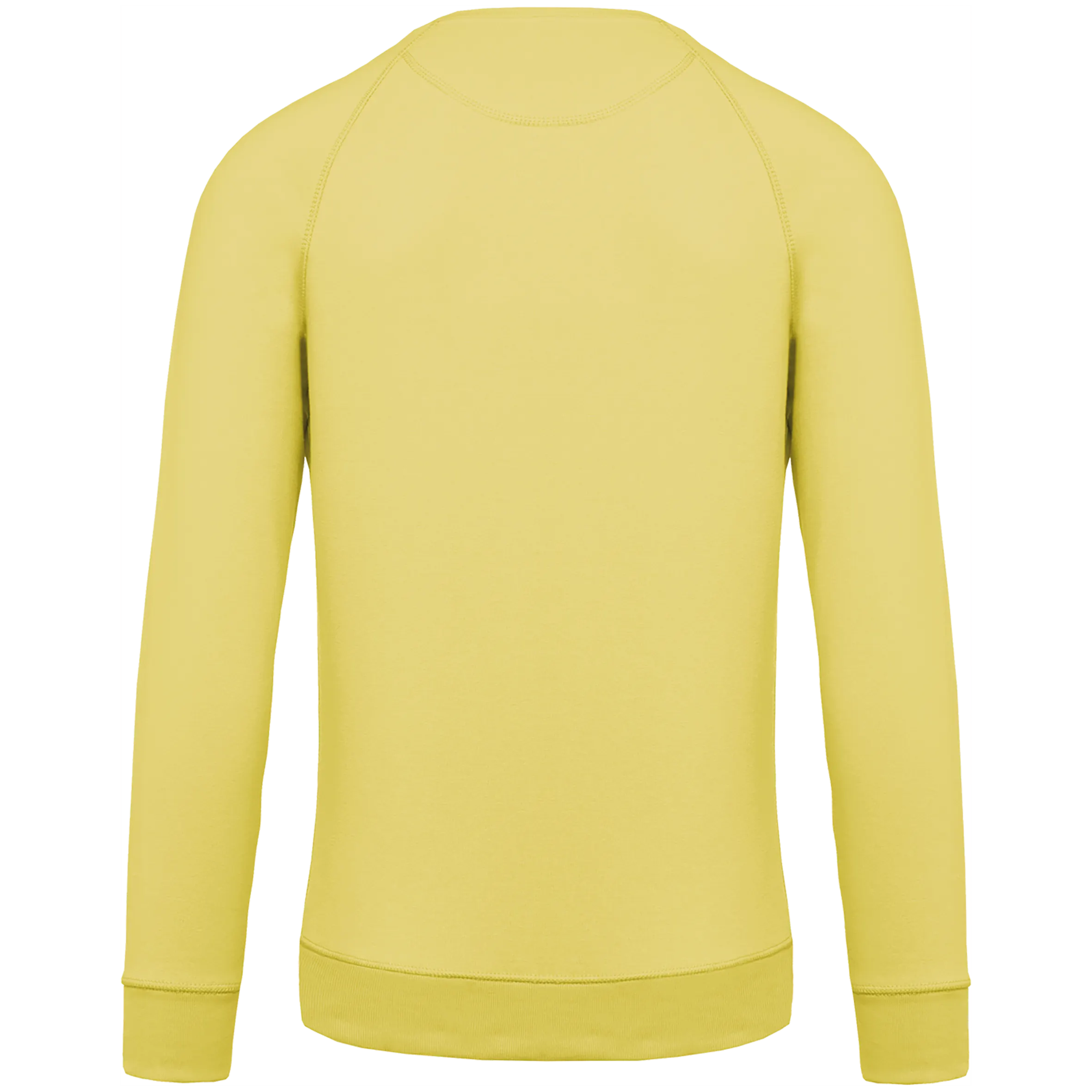 Sudadera algodón orgánico con cuello redondo y mangas raglán de hombre