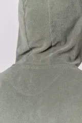 Sudadera ecorresponsable de rizo con capucha y cremallera hombre