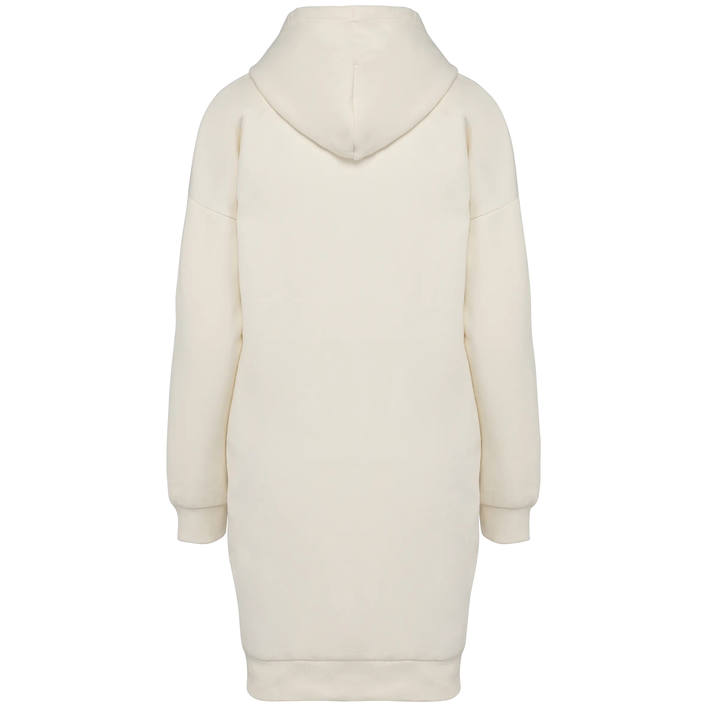 Vestido tipo sudadera ecorresponsable con capucha mujer