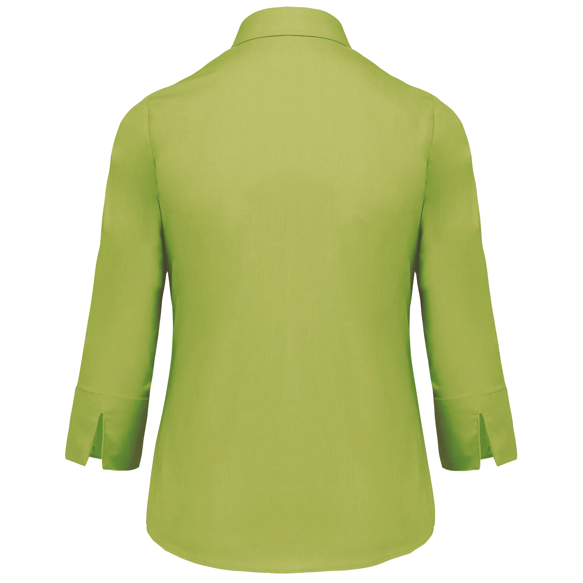 Camisa popelina de polialgodón manga 3/4 de fácil cuidado mujer