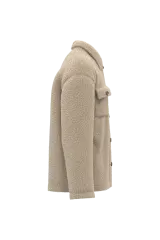 Sobrecamisa de sherpa con hombros caídos unisex