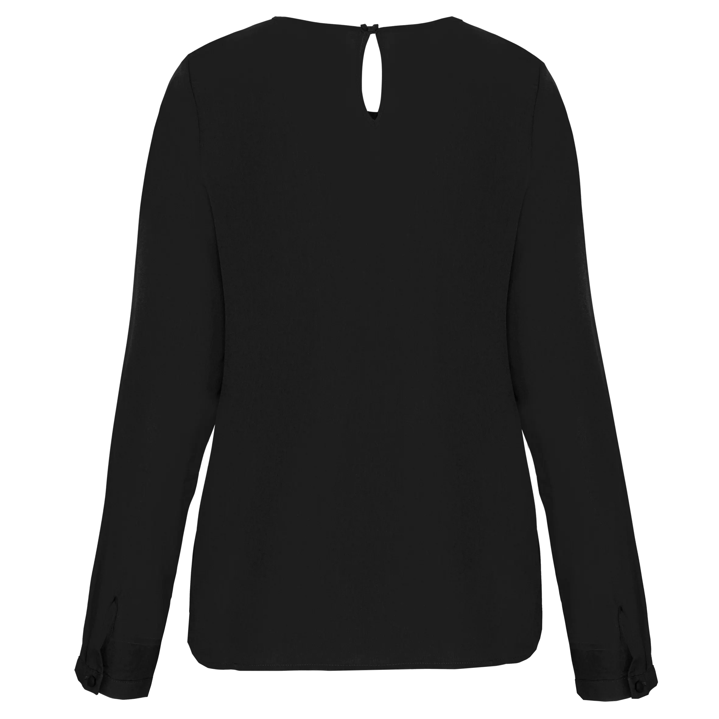 Blusa crepe manga larga mujer