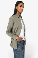 Camisa ecorresponsable efecto lavado mujer