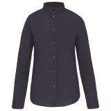 Camisa cuello mao manga larga mujer