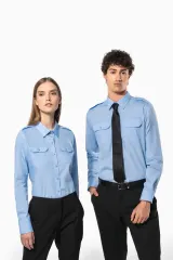 Camisa piloto manga larga hombre