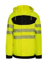Parka de alta visibilidad con bolsillo. Pecho negro
