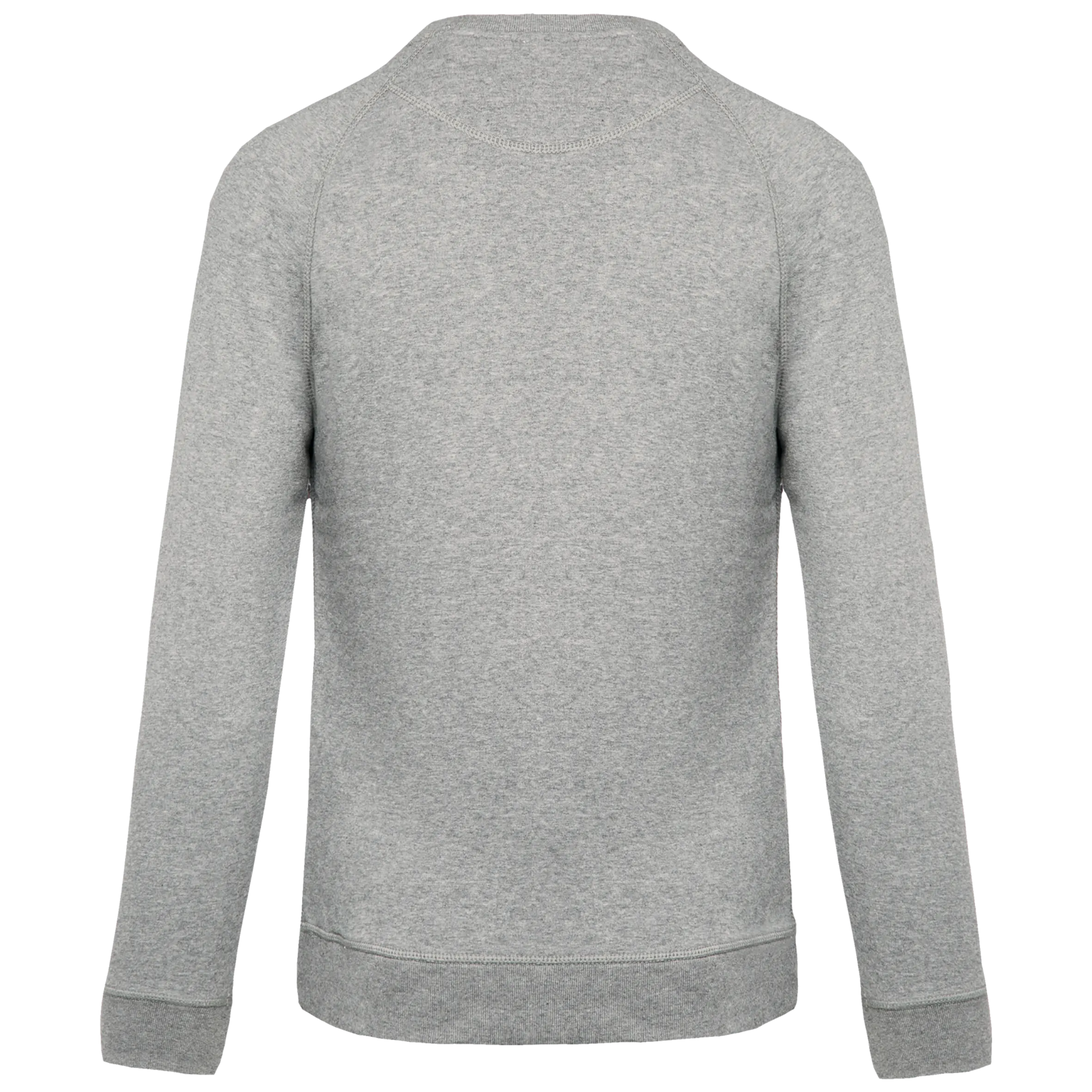 Sudadera algodón orgánico con cuello redondo y mangas raglán de hombre