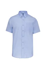 Camisa micro sarga no-plancha manga corta hombre