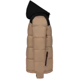 Parka acolchada bicolor con capucha unisex