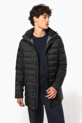 Parka ligera acolchada con capucha para hombre