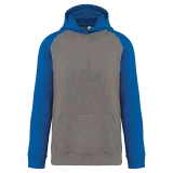 Sudadera bicolor con capucha para niños