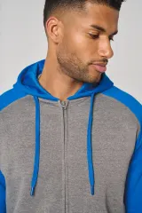 Chaqueta Bicolor con cremallera y capucha unisex