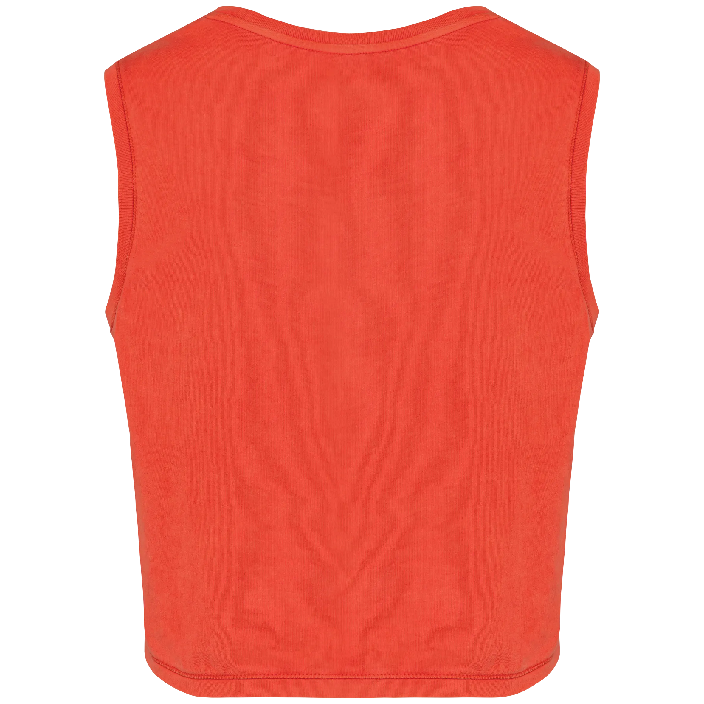 Camiseta crop ecorresponsable sin mangas mujer