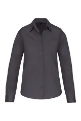 Camisa popelina manga larga mujer