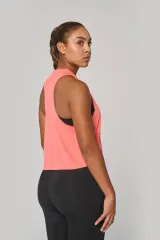 Camiseta de tirantes crop Triblend mujer
