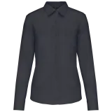 Camisa popelina de polialgodón manga larga mujer