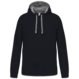 Sudadera capucha contrastada hombre