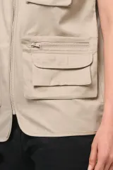 Chaleco polialgodón multibolsillos con forro - Unisex