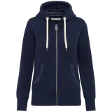 Sudadera vintage - cremallera y capucha mujer