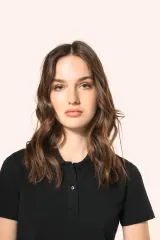 Polo Supima® manga corta mujer