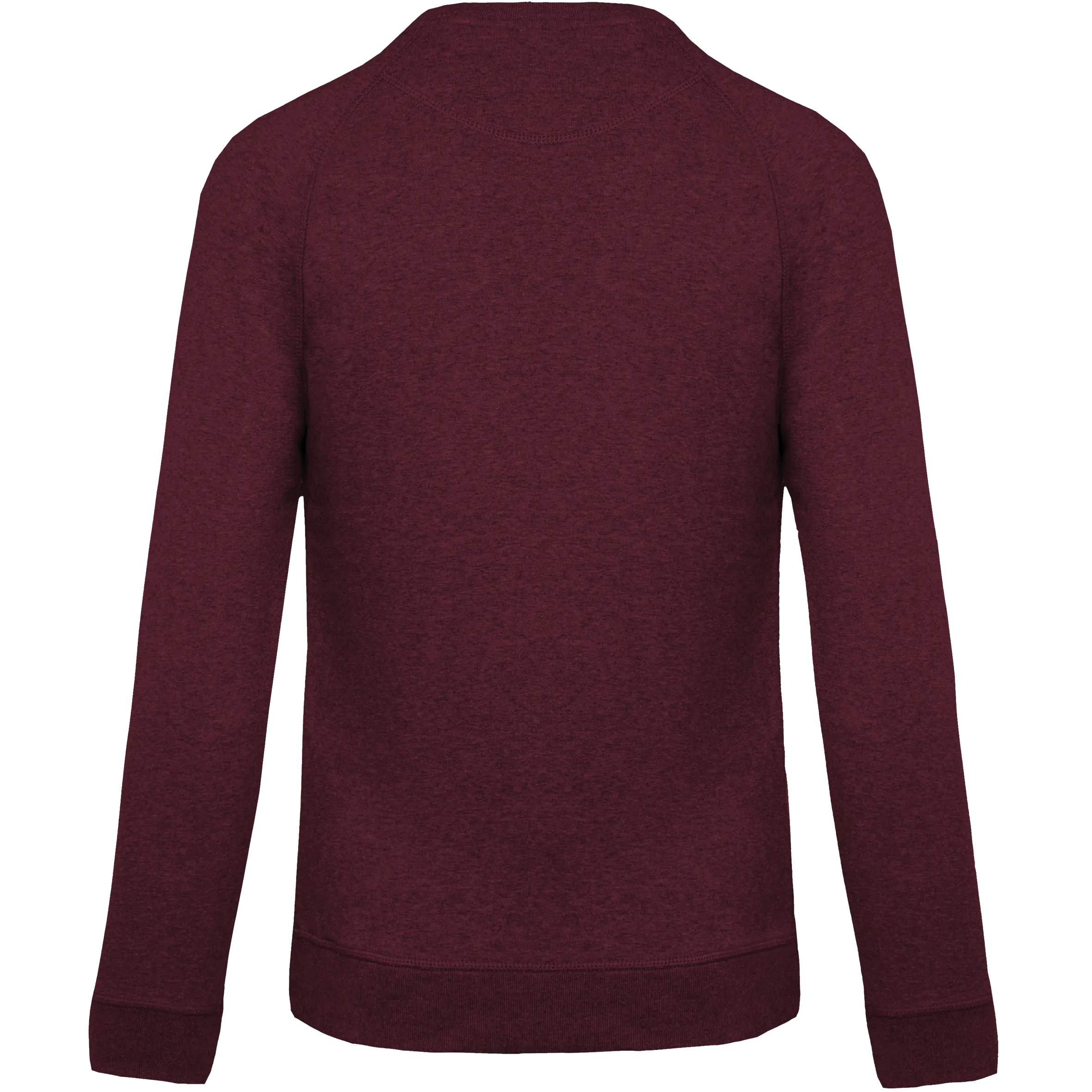 Sudadera algodón orgánico con cuello redondo y mangas raglán de hombre