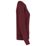 Sudadera algodón orgánico con cuello redondo y mangas raglan de mujer