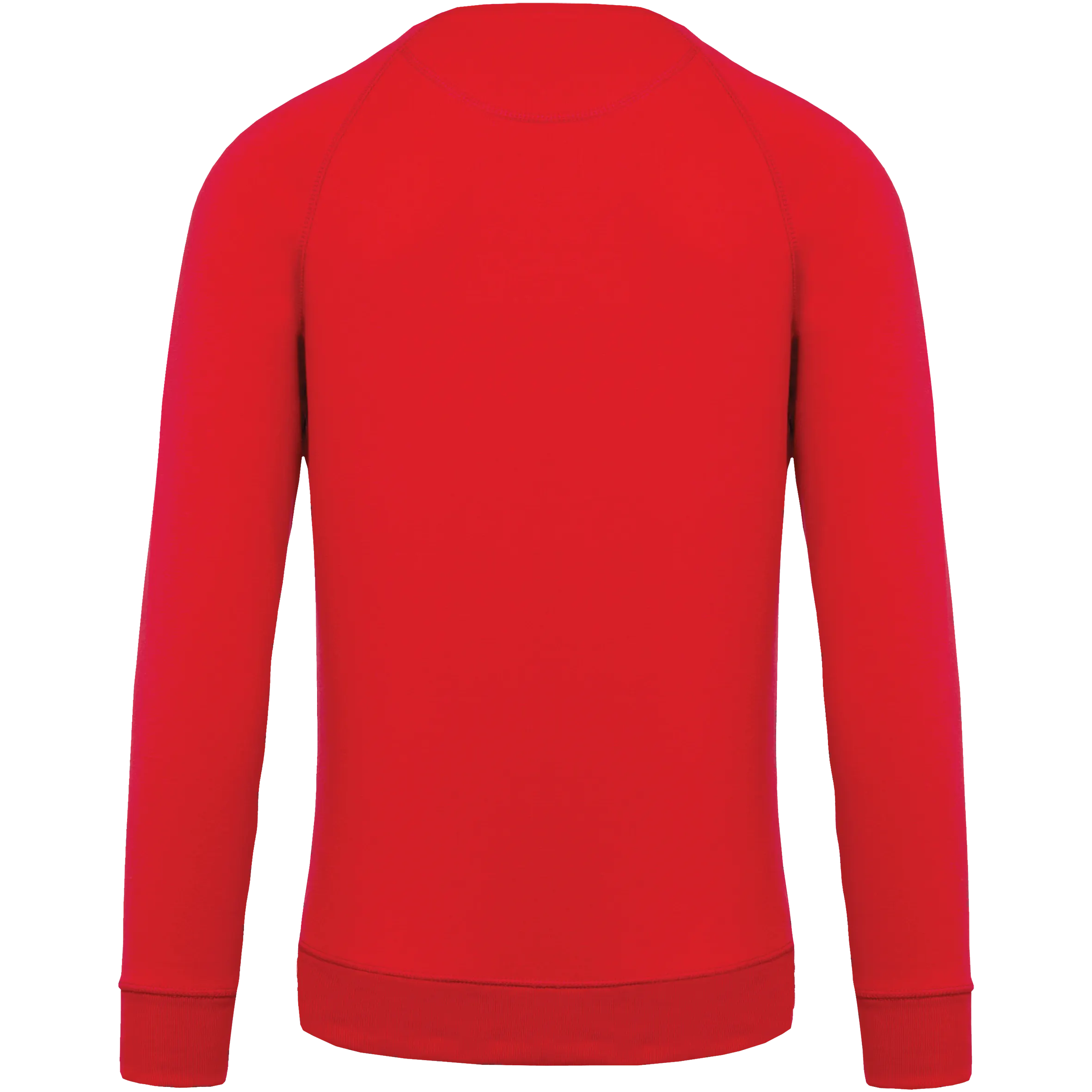 Sudadera algodón orgánico con cuello redondo y mangas raglán de hombre