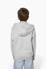 Sudadera reciclada con cremallera y capucha infantil