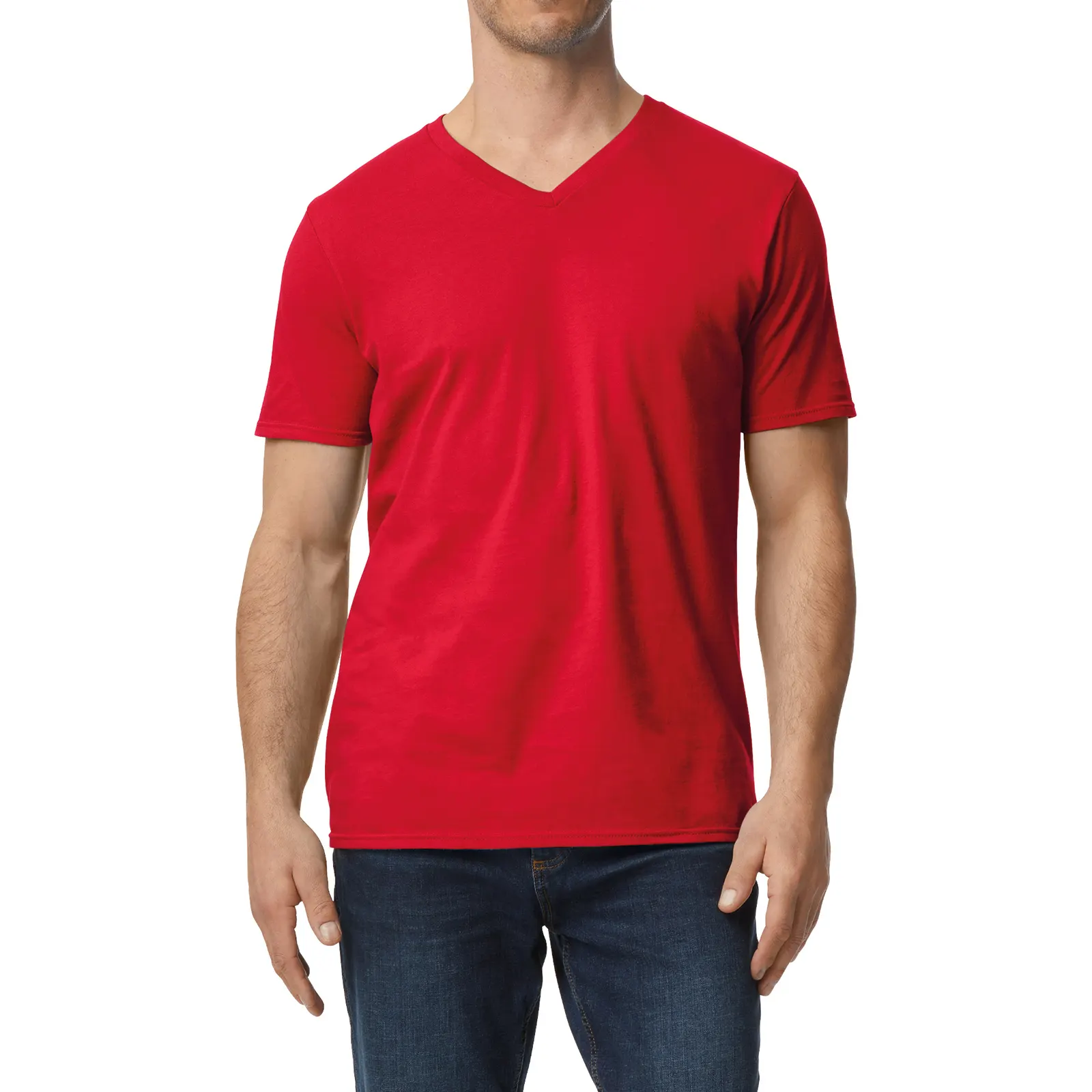 Camiseta SoftStyle cuello de pico hombre
