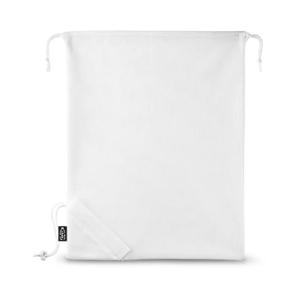 BOLZANO. Bolsa plegable fabricada en malla y poliéster reciclado 190T (100% rPET)