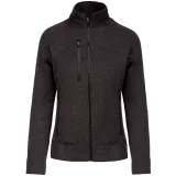 Chaqueta jaspeada con cremallera mujer