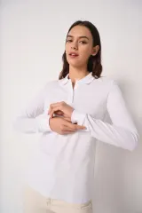 Polo punto piqué LSL mujer