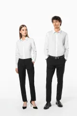 Camisa de popelina de polialgodón de fácil cuidado para hombre