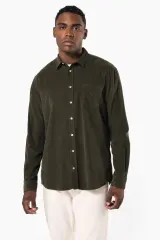 Camisa de pana manga larga hombre